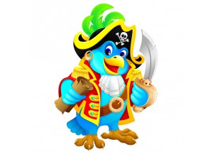 stickers Perroquet pirate