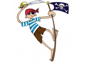 stickers Pirate sur son mat