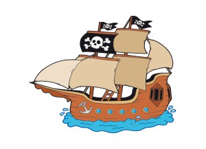 stickers Bateau de pirates