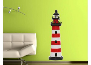 Stickers Phare rouge et blanc