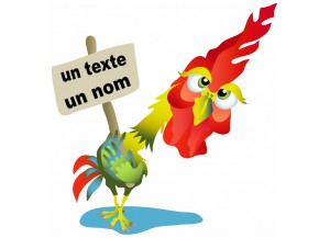 Stickers Coq et pancarte