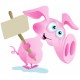 Stickers Cochon et pancarte