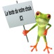 stickers Grenouille et pancarte