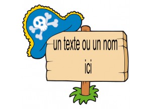 stickers Chapeau de pirate et pancarte