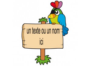 stickers Perroquet et pancarte