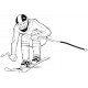 stickers Skieur