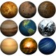 Stickers Planche de planètes