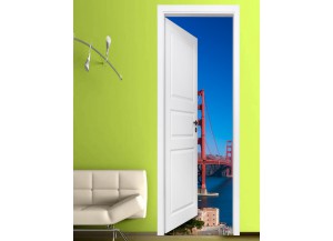 Stickers trompe l'oeil porte le golden gate