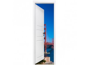 Stickers trompe l'oeil porte le golden gate