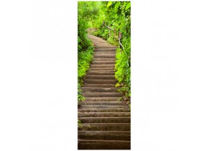 stickers pour porte escalier dans la nature