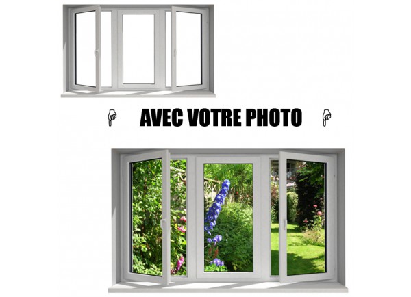 Stickers fenetre avec votre photo petit format