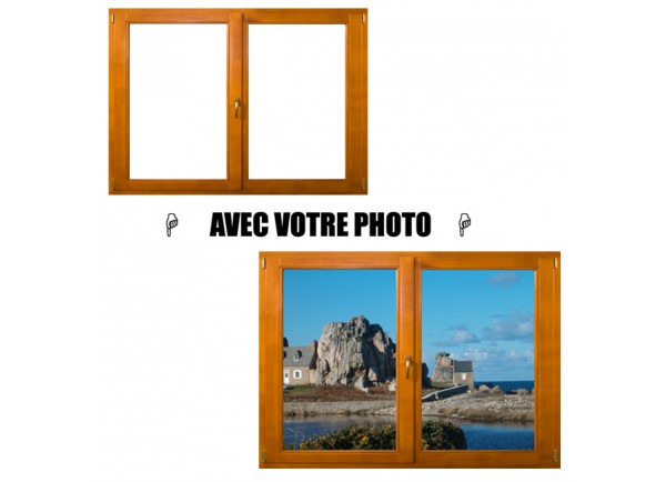 Stickers fenetre avec votre photo petit format