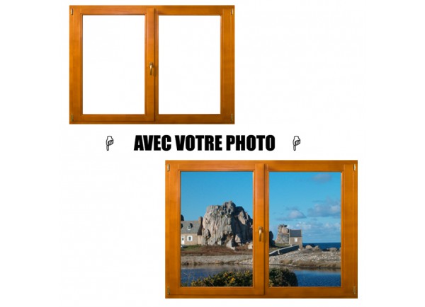 Stickers fenetre avec votre photo petit format