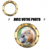 Sticker trompe l'oeil hublot avec votre photo