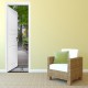 Stickers trompe l'oeil porte Pont en foret
