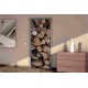 Stickers pour porte Effet bois