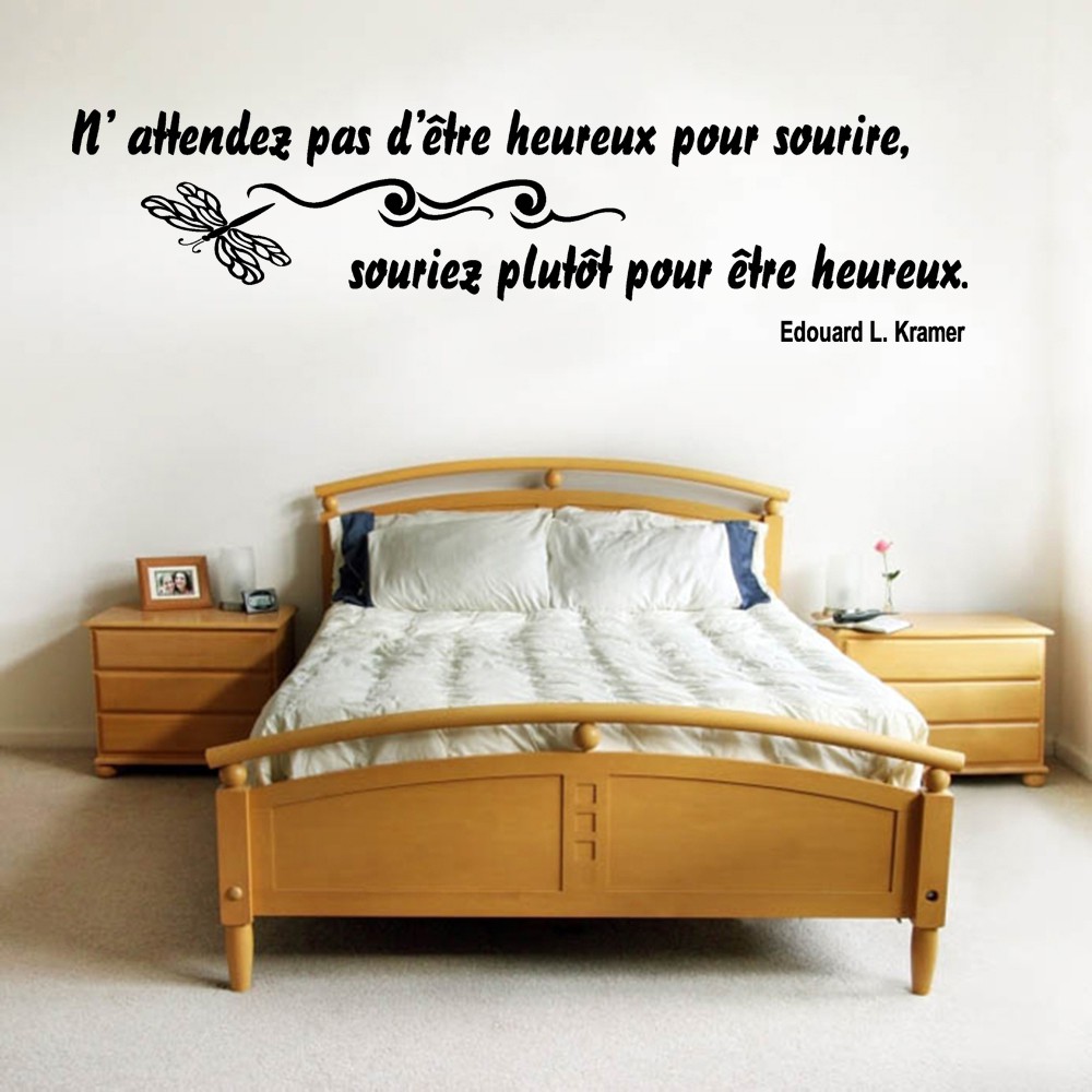 Stickers Citation Sourire Pour Etre Heureux Tatoutex Stickers