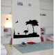 Stickers Paysage autruches