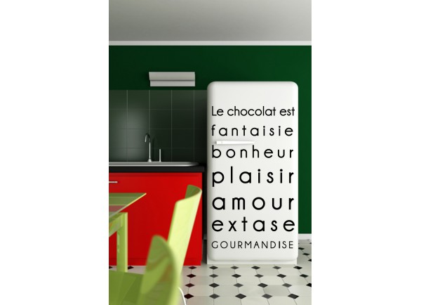 Stickers citation sur Le chocolat