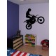 Stickers Silhouette de moto cross