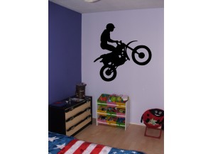 Stickers Silhouette de moto cross