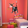 Stickers Vache et noeud rouge