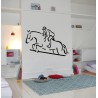 stickers Cheval saut d'obstacle