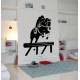 Stickers Cavalier et cheval de cross