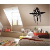Stickers Motif indien et plume