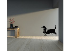 stickers chien le basset