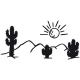 Stickers Paysage cactus