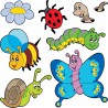 stickers les animaux du jardin