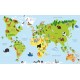 Stickers carte du monde enfant