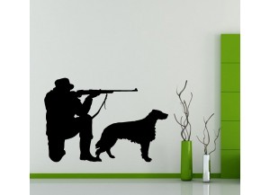 Stickers chasseur et son chien