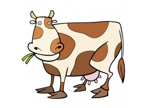 Stickers vache marron