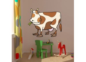 Stickers vache marron