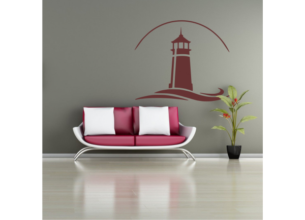 Stickers Phare breton vague