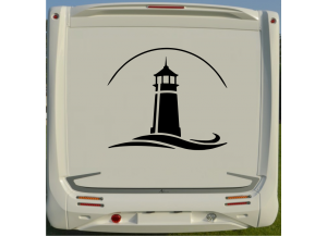 Stickers Phare breton vague