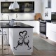 Stickers Verres de vin coeur