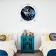 Stickers trompe l'oeil hublot blanc Spationaute