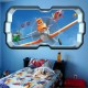Stickers trompe l'oeil hublot 3D Planes Dusty