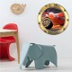 Stickers trompe l'oeil hublot Or Cars Flash Mac Queen
