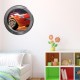Stickers trompe l'oeil hublot argent Cars Flash Mac Queen