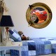 Stickers trompe l'oeil hublot bronze Cars Flash Mac Queen