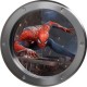 Stickers trompe l'oeil hublot argent Spiderman