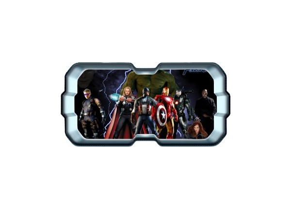 Stickers trompe l'oeil hublot 3D Avengers
