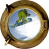 Stickers trompe l'oeil hublot Bateau coulé