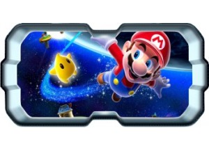 Stickers trompe l'oeil hublot 3D Mario galaxy