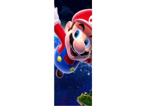 Sticker pour porte Mario galaxy