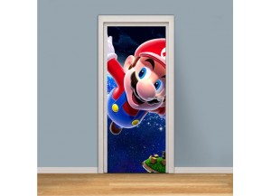 Sticker pour porte Mario galaxy